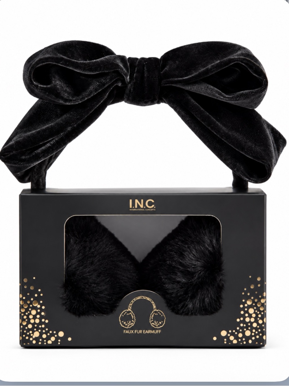 NWT INC International Concepts Womens/ Girls Velvet Bow Earmuffs Winter Warm